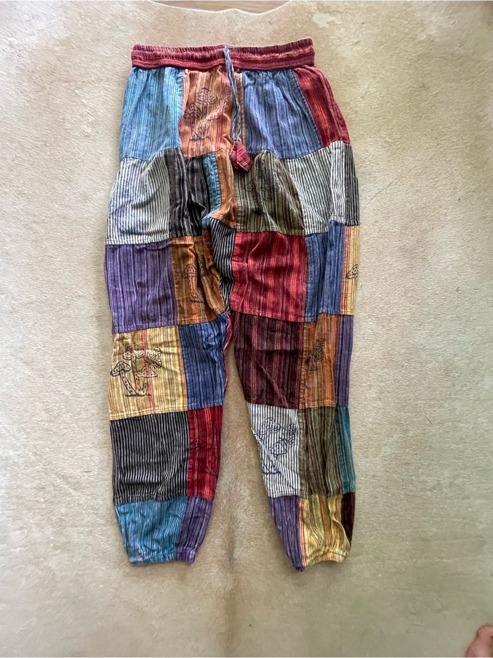 Patchwork Multi Colored Pants